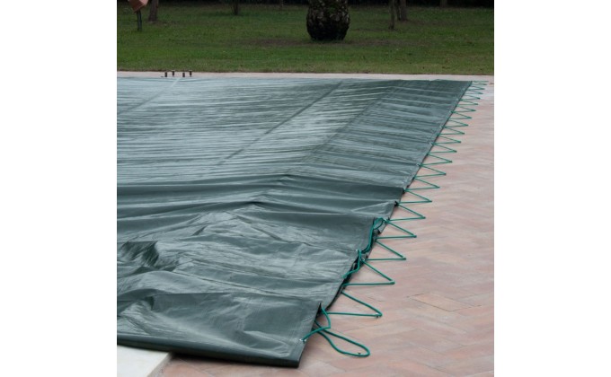 Corda per copertura piscina interrata e fuoriterra. Colore verde, elastica.